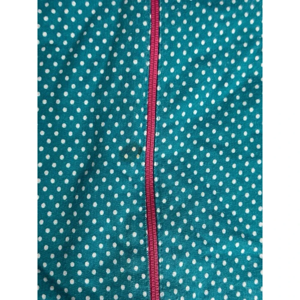 Vtg Gymboree Rainbow Tag Infant One Piece Polka Dot Floral Collar Striped Cuffs